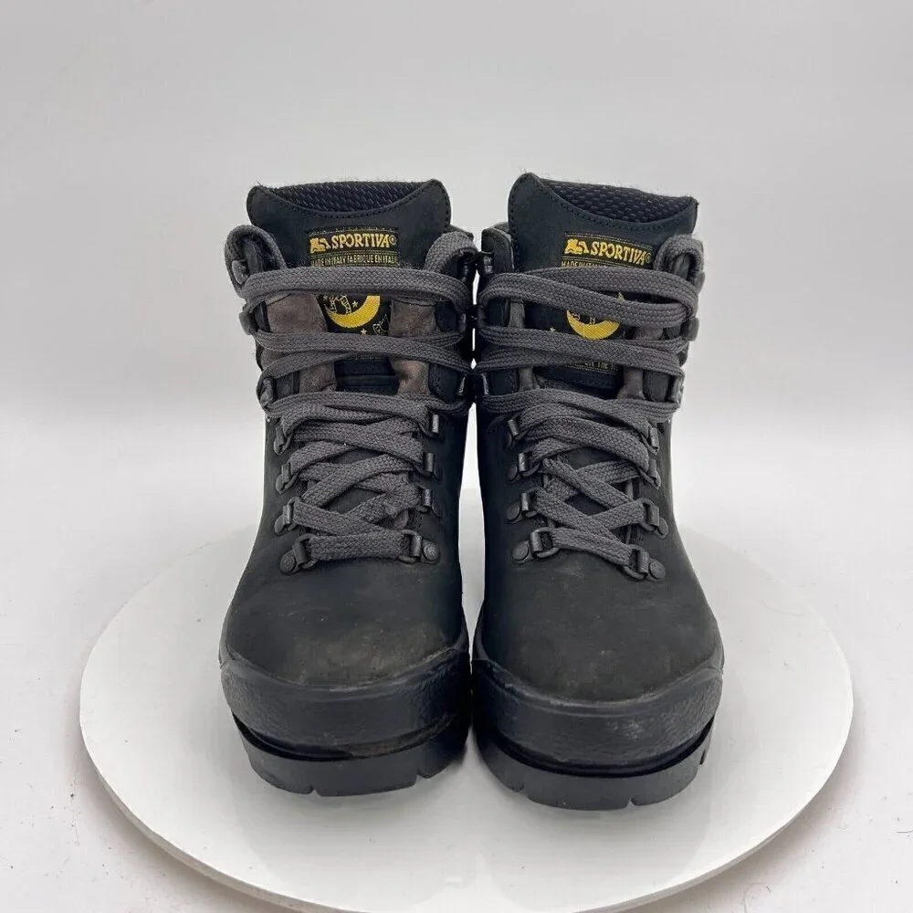 La Sportiva Men Size EU 38.5 US 6.5 Black Leather Mountaineering Hiking Boot